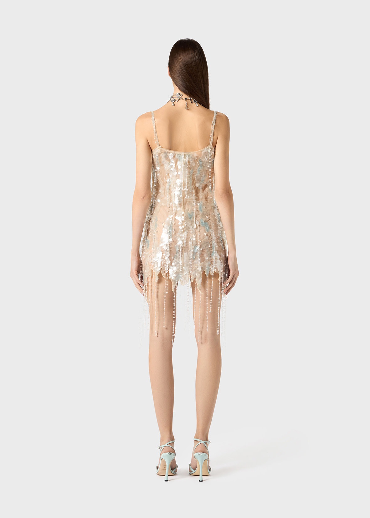DRESS WITH SEQUIN EMBROIDERY AND FRINGES - 4