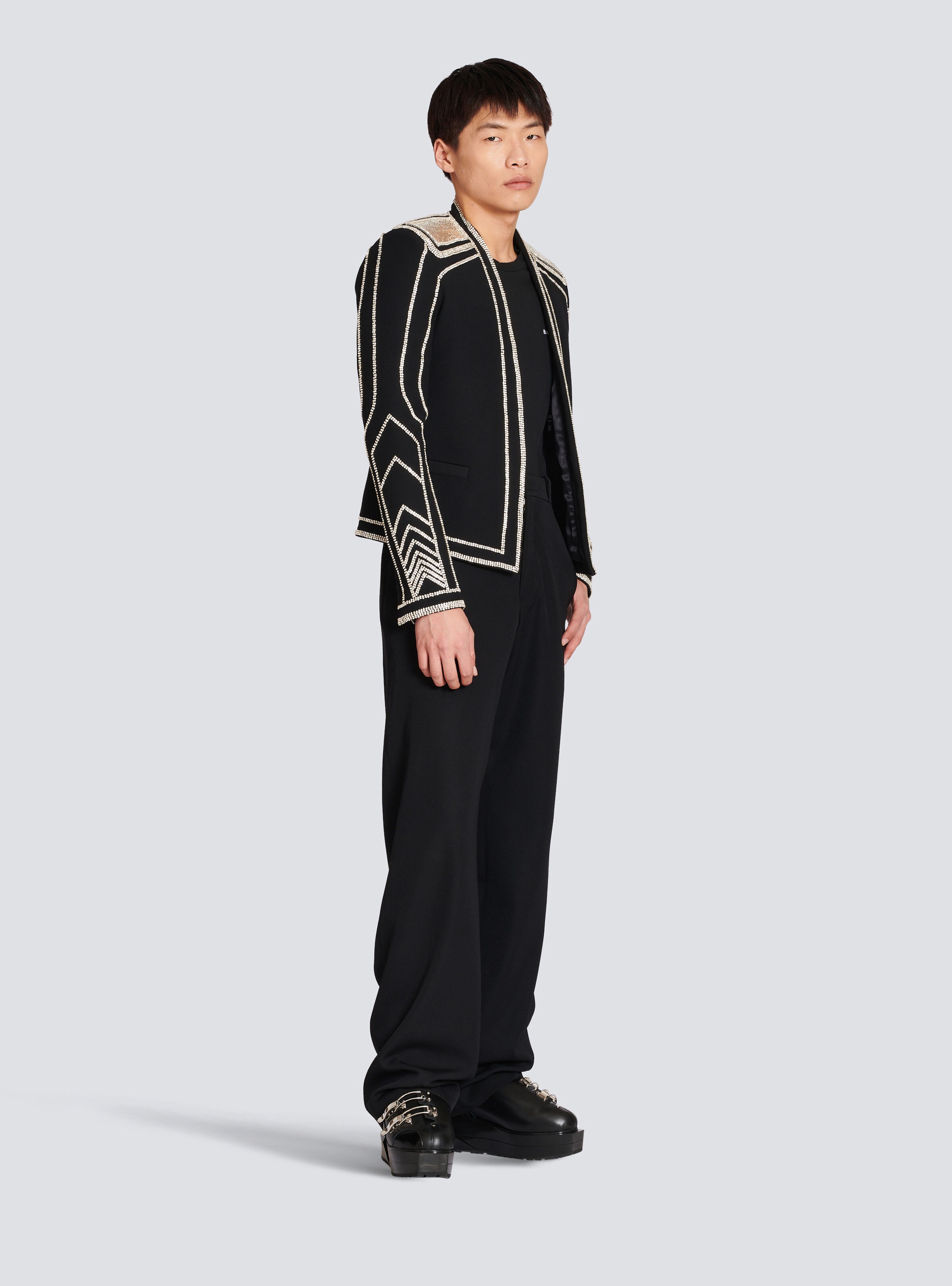 Embroidered wool jacket - 4