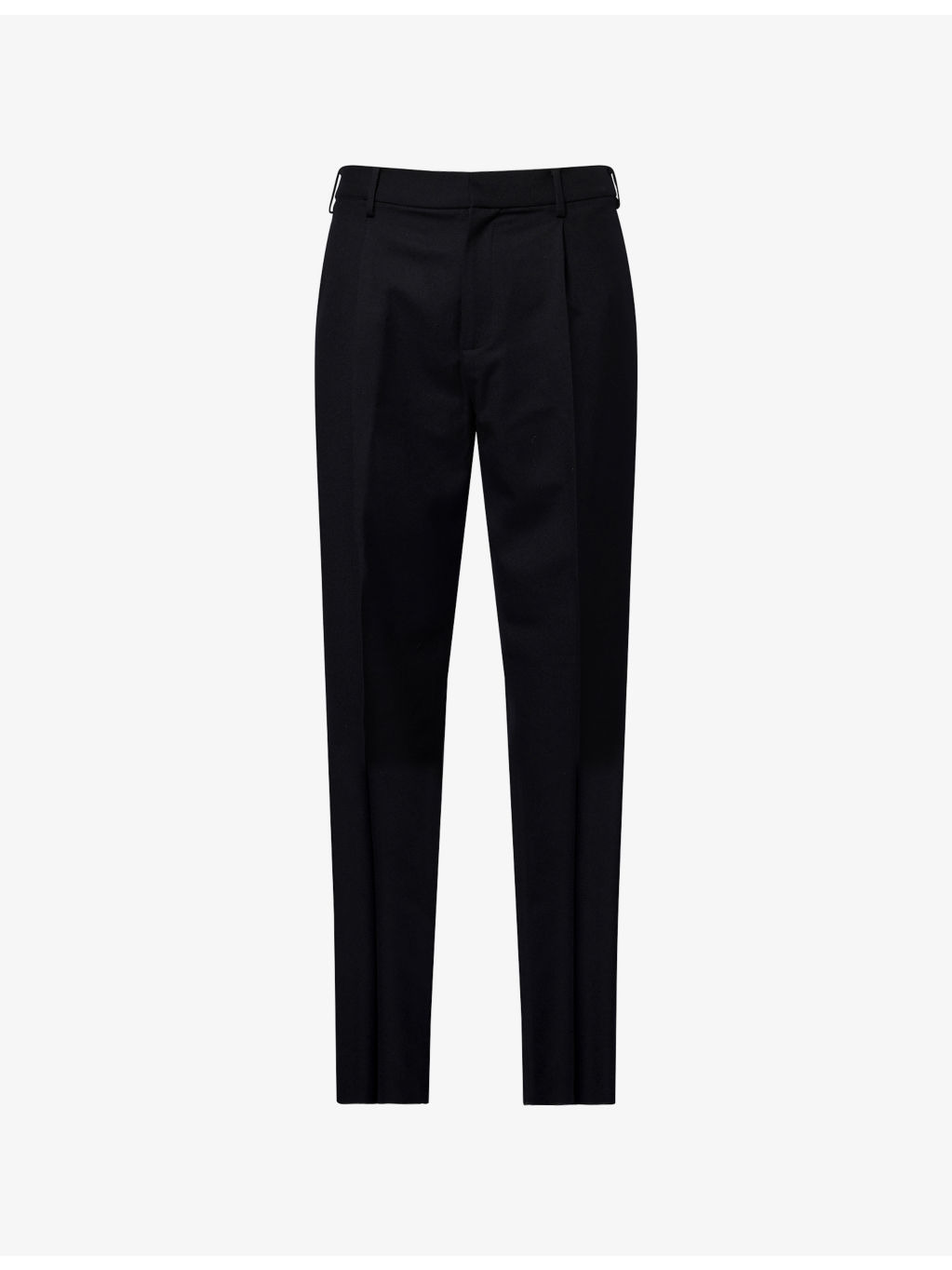 Tapered-Leg Belted Wool Trousers - 1