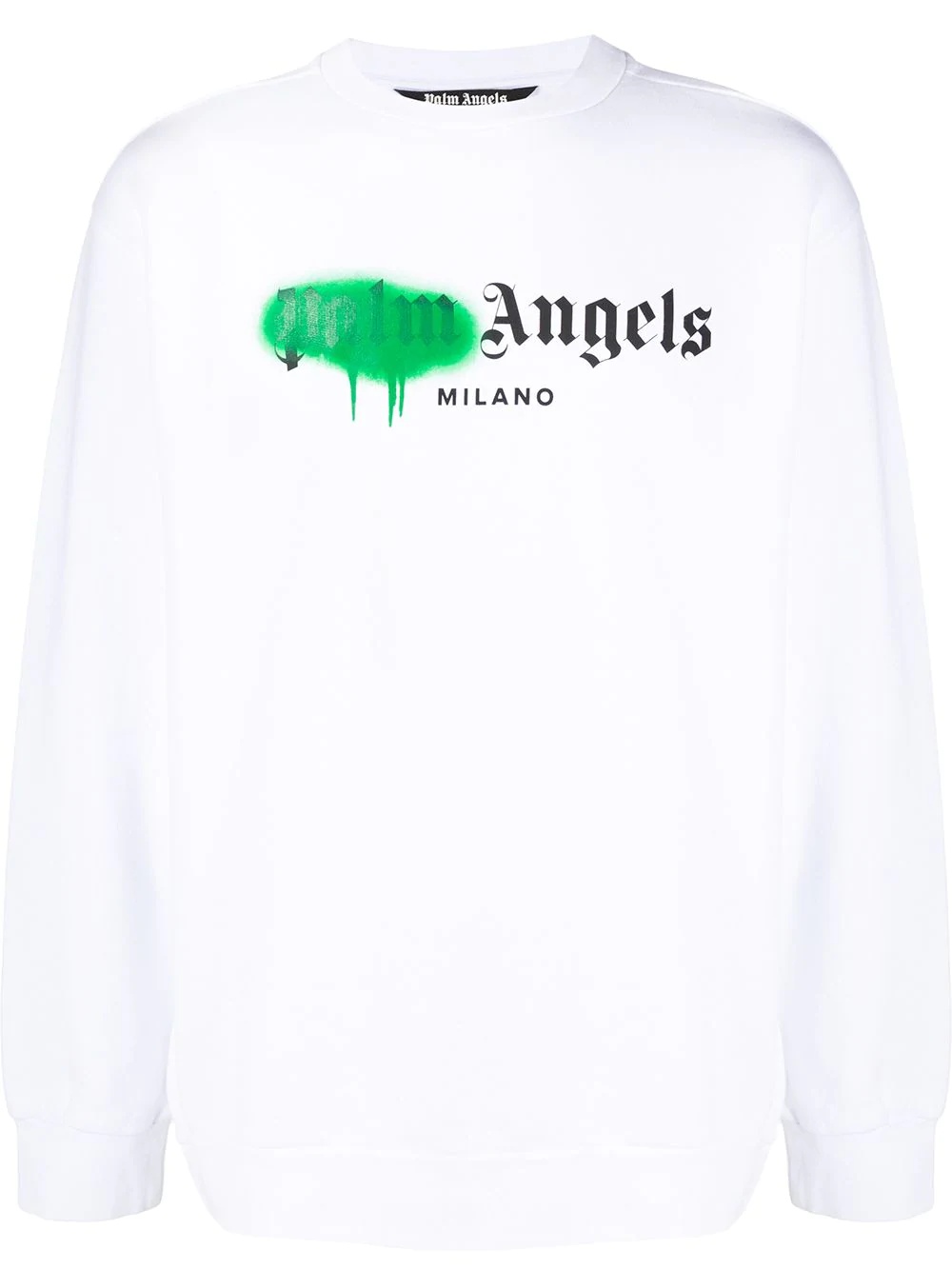 paint-detail logo-print sweatshirt - 1