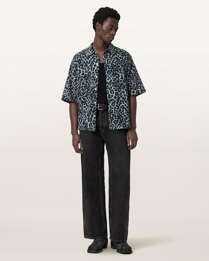 SILESIA SHORT SLEEVE LEOPARD PRINT SHIRT 4