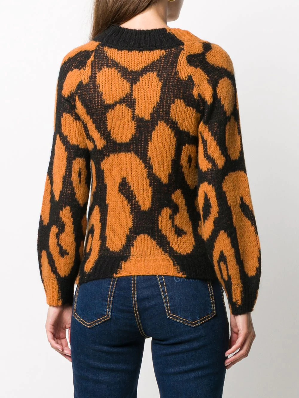 animal-pattern crew-neck jumper - 4