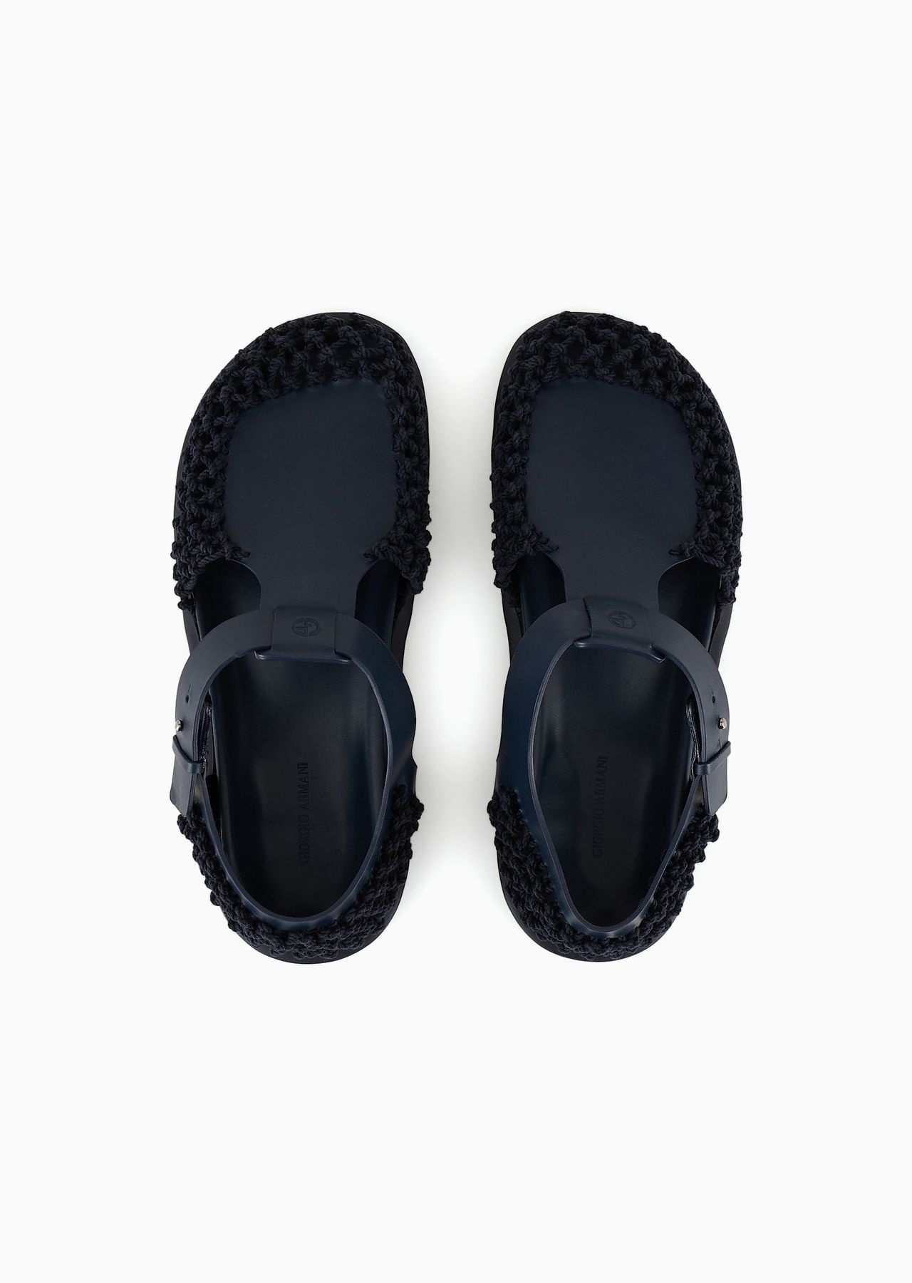 Braided leather and cotton sandals - 3
