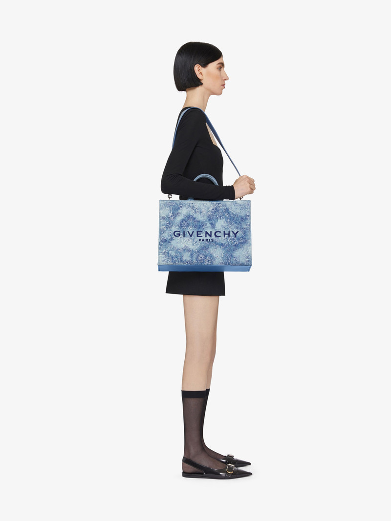 Givenchy MEDIUM G-TOTE BAG IN WASHED EMBROIDERED DENIM outlook
