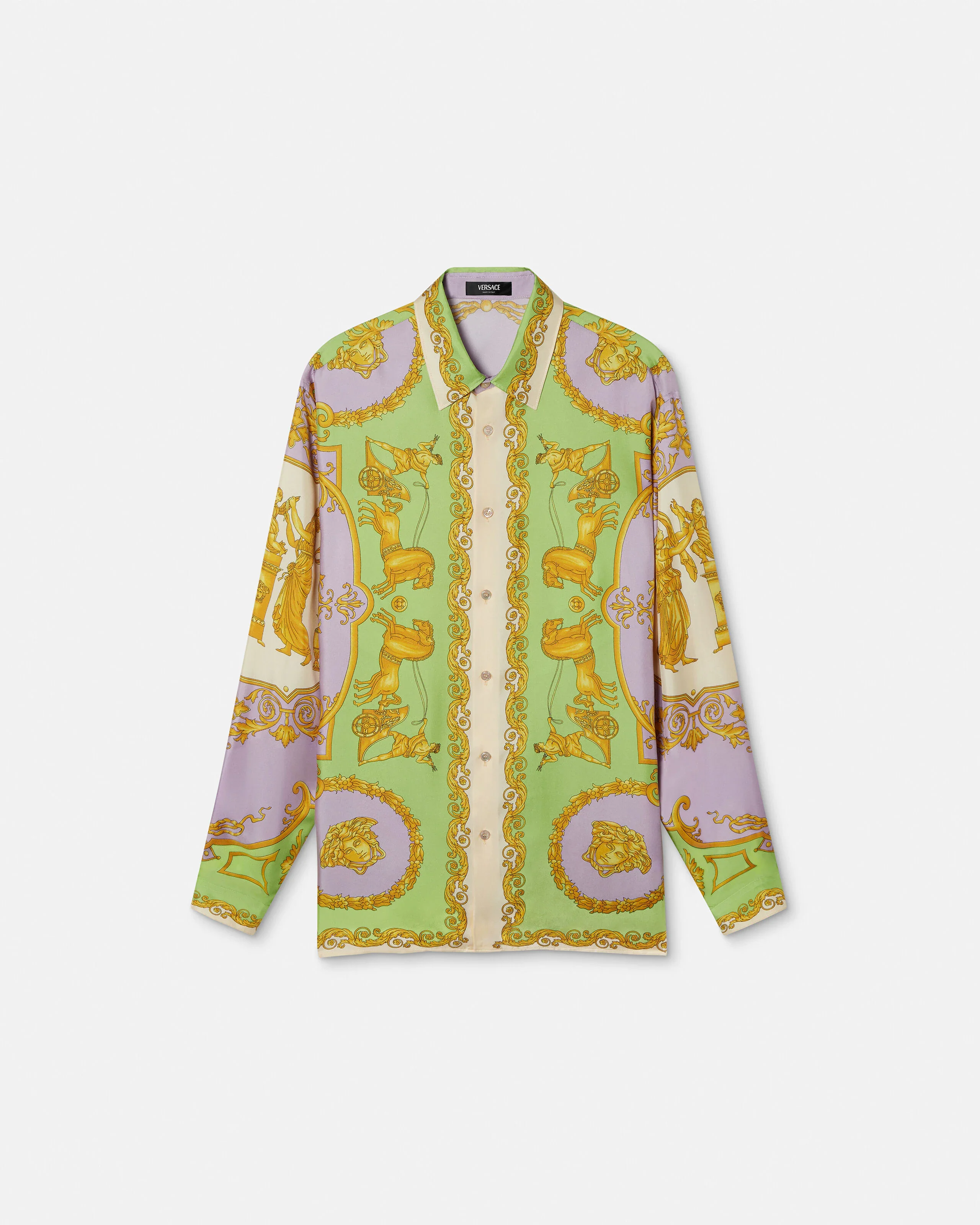 Printed Silk Twill Regular Shirt - 1