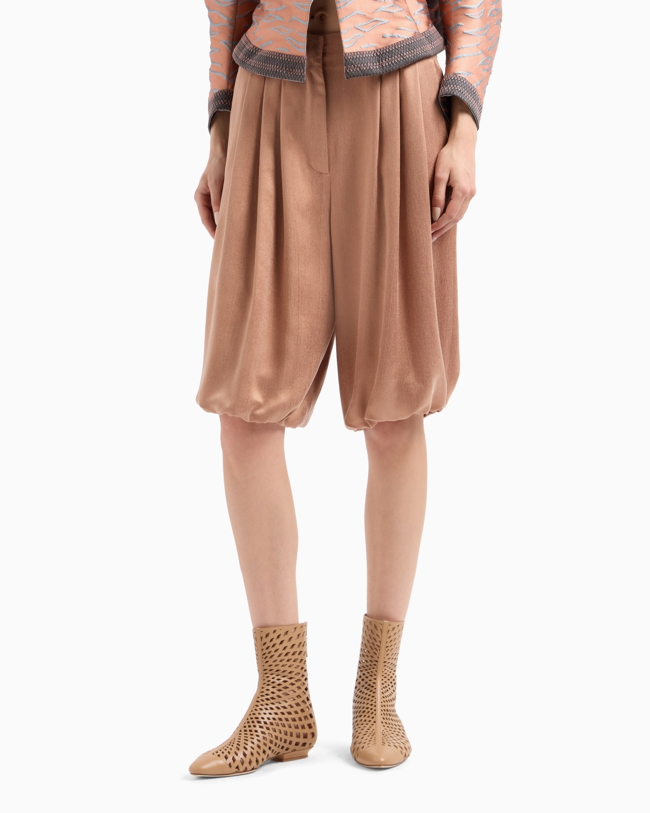 VISCOSE AND CUPRO BERMUDA SHORTS - 4