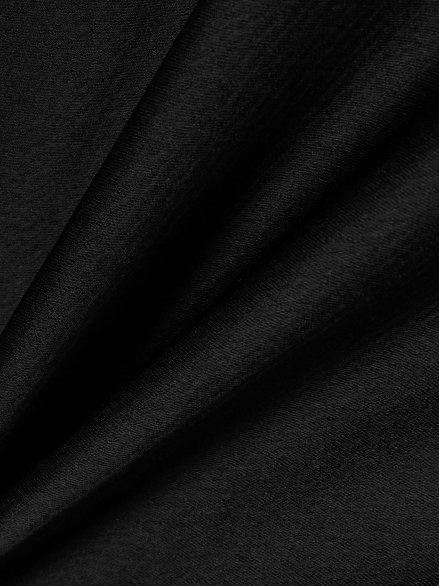 Barb draped lace-trimmed satin blouse Black - 4