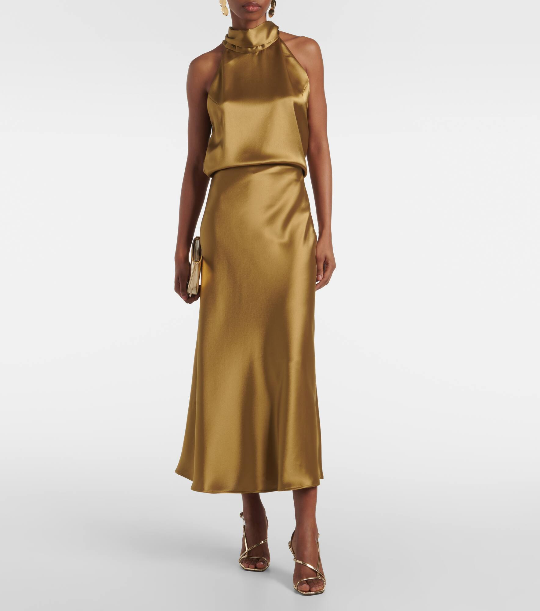 Valletta satin slip skirt - 2