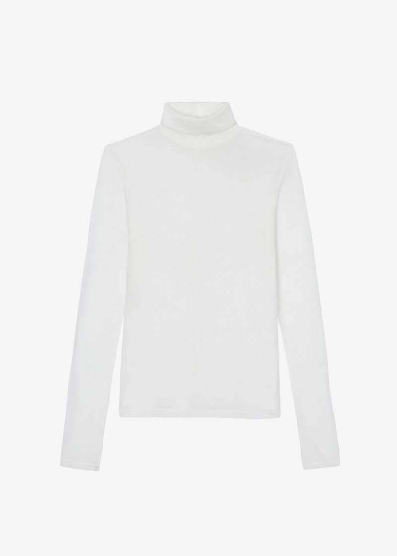 Evren Sheer Turtleneck - White 1