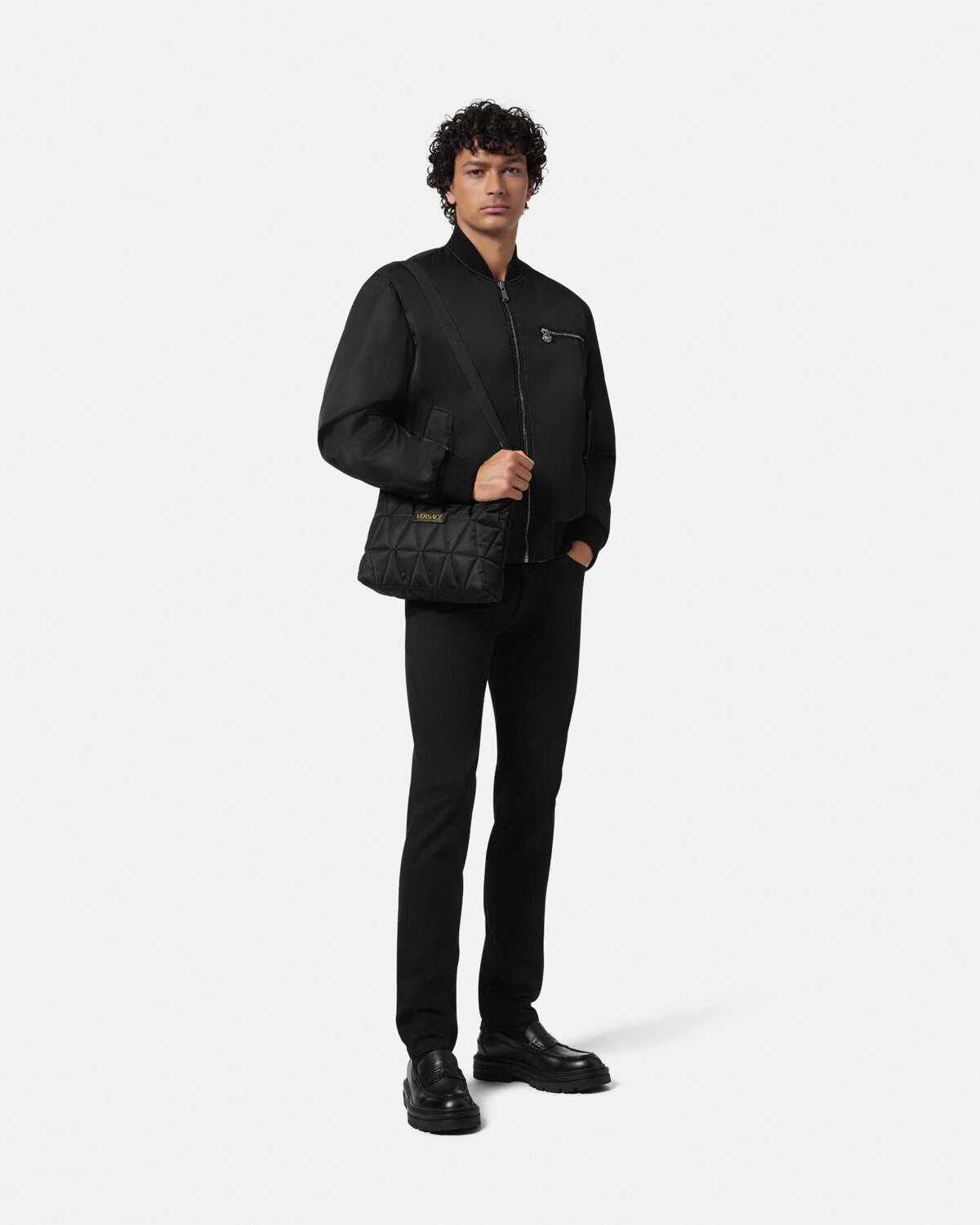 Versace Myth Quilted Hobo Messenger Bag - 3