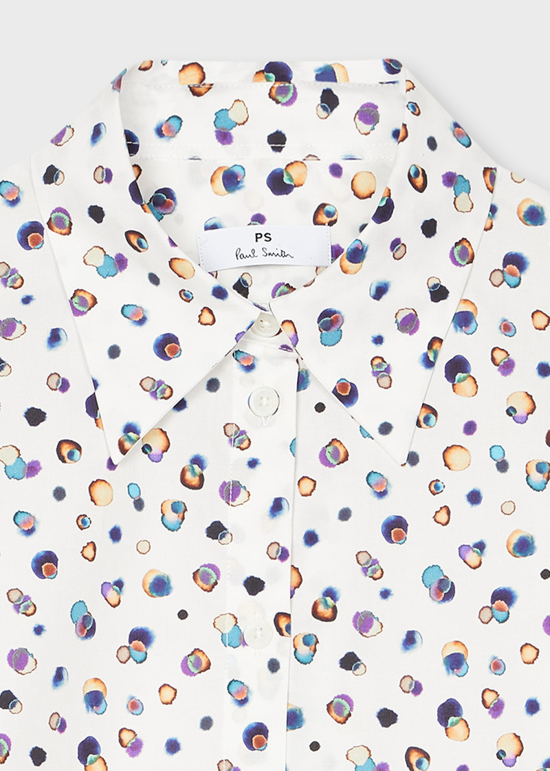 Women's 'Polar Lights' Spot Cotton Shirt 2