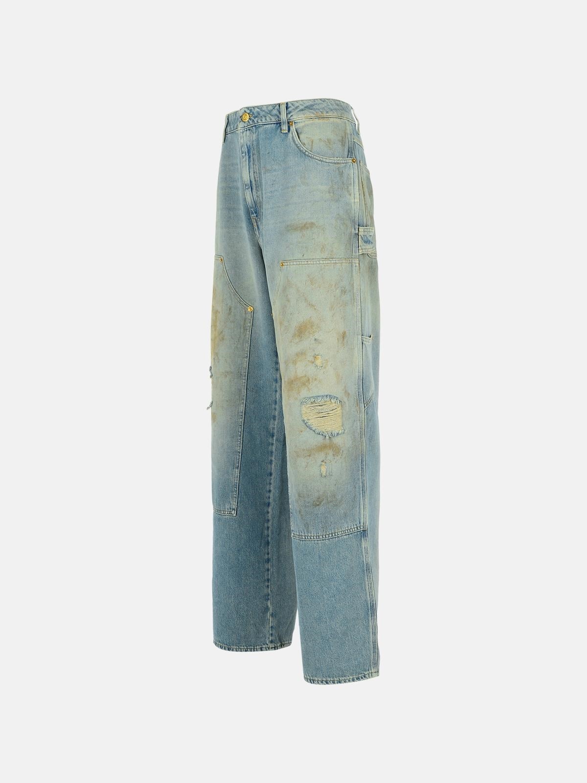 LIGHT BLUE COTTON JEANS - 2