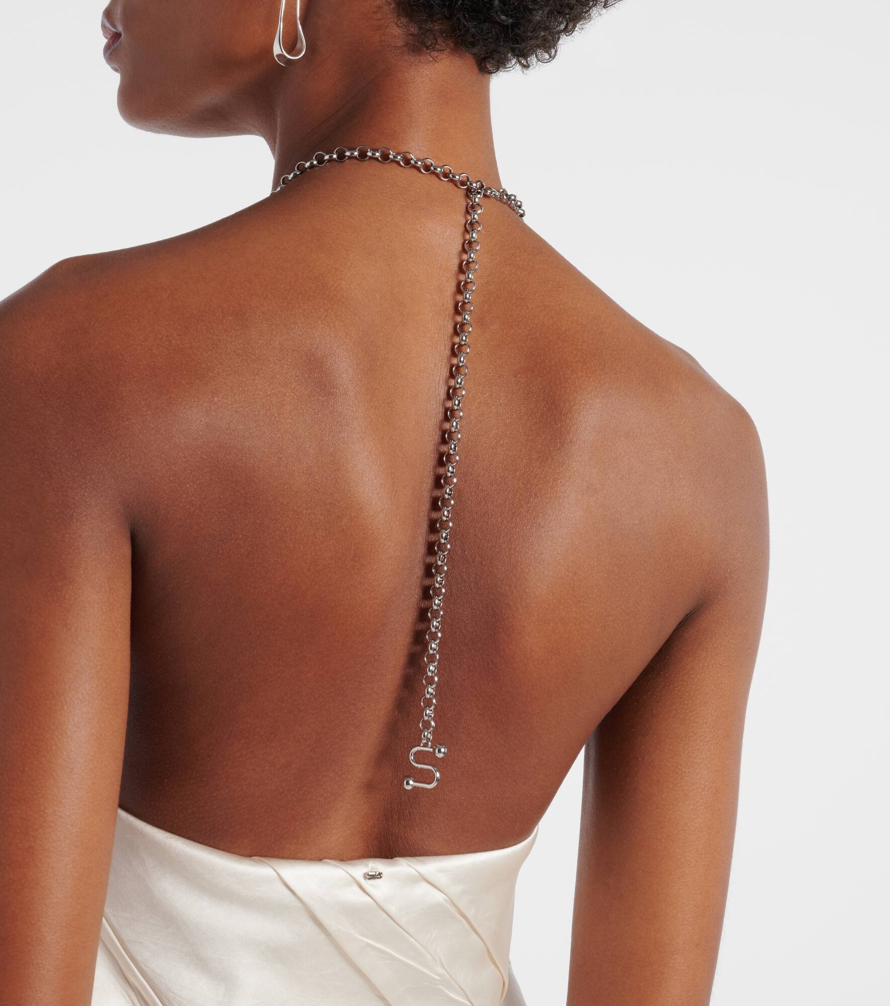 Fatuo chain-detail satin camisole - 5