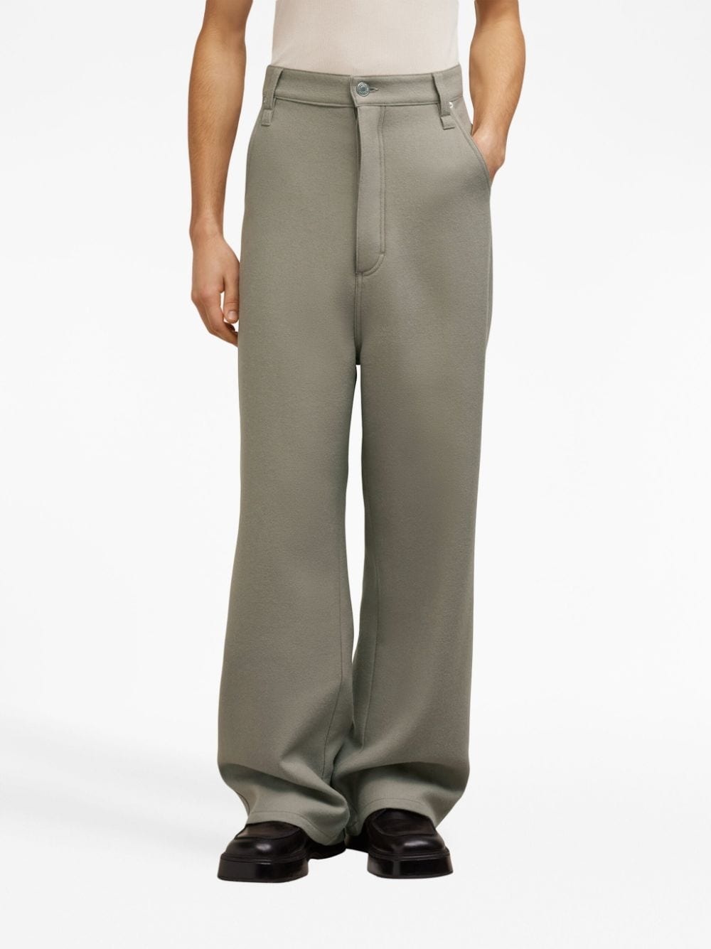 loose-fit wool trousers - 5