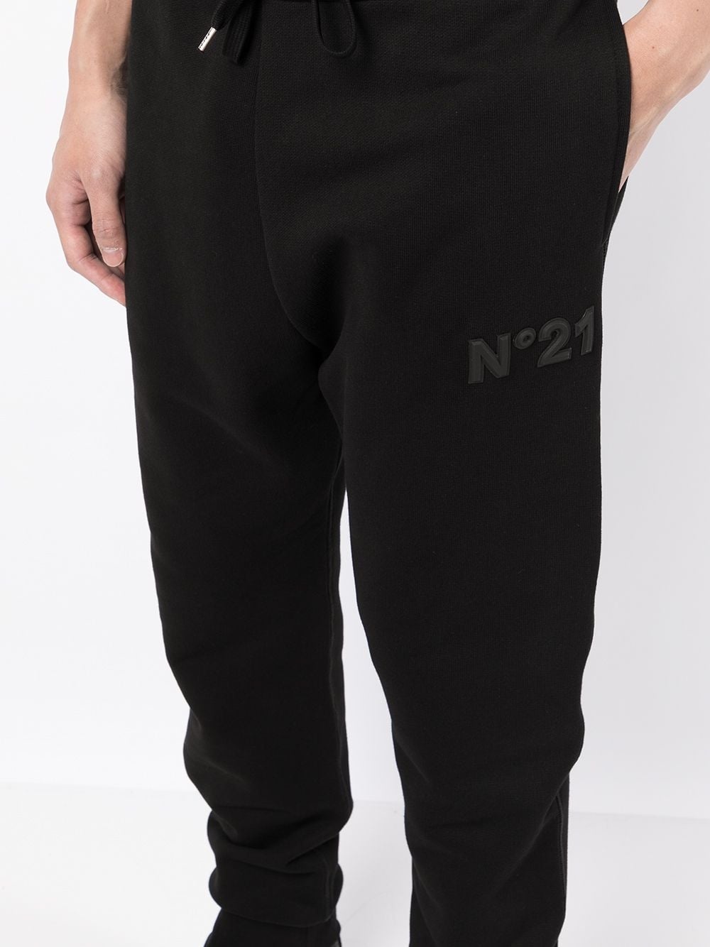 embossed logo tapered track trousers - 5