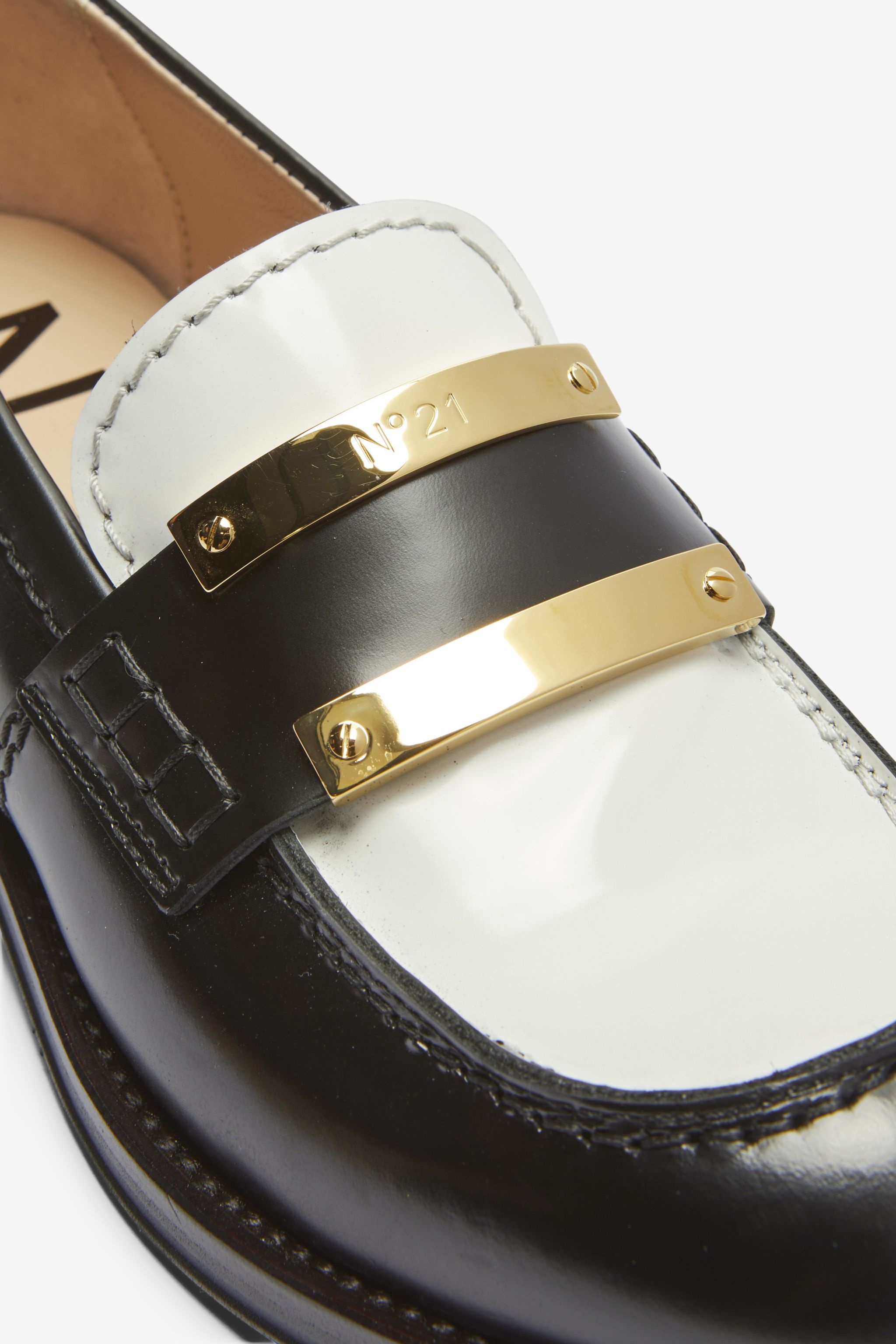 COLOURBLOCK LEATHER LOAFERS - 5