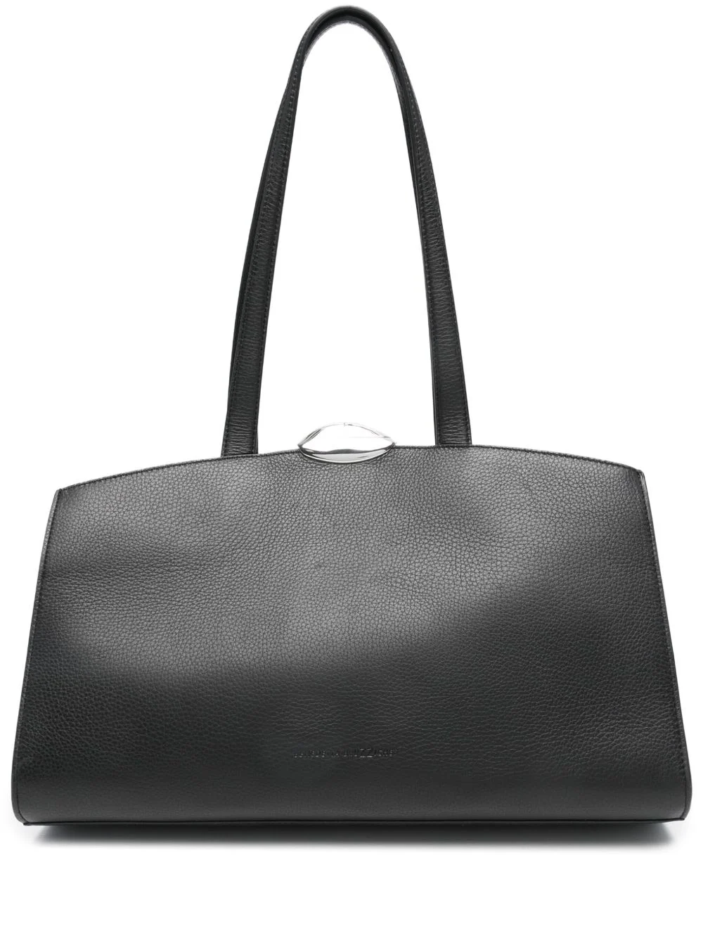 curved top-handle shoulder bag - 1