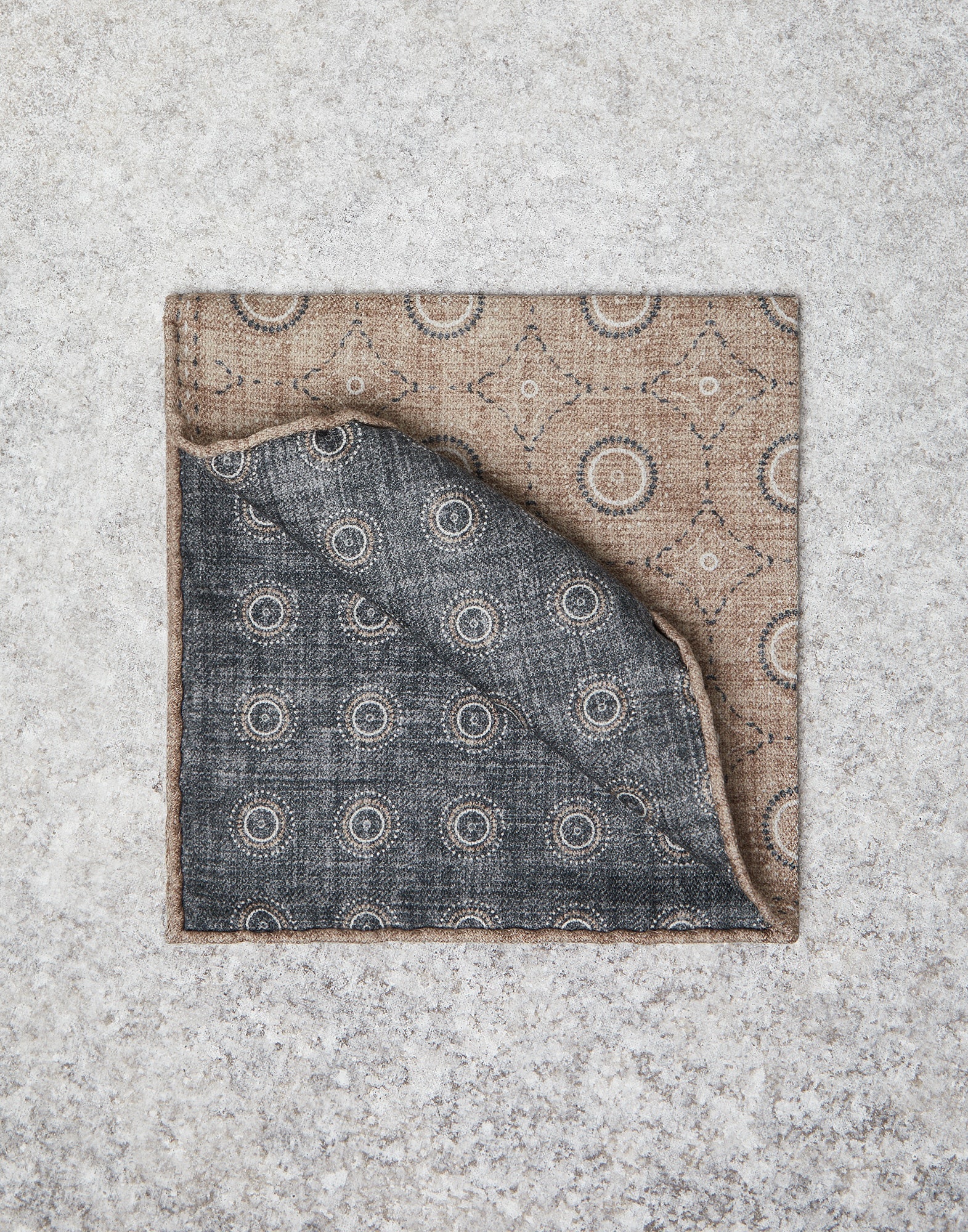 Double face silk pocket square - 1