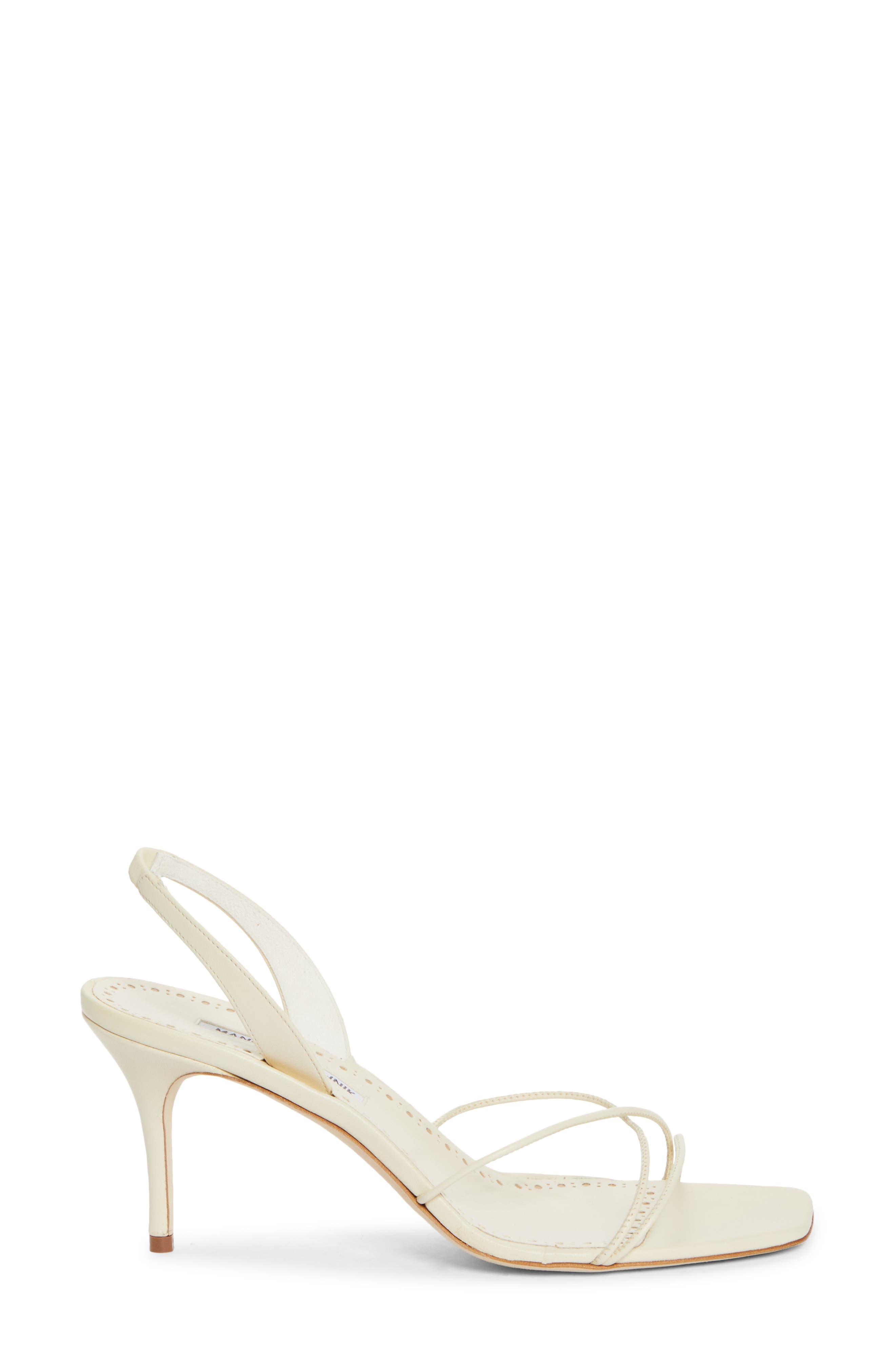 Manolo Blahnik Ninfea Slingback Sandal in Ivory at Nordstrom - 3
