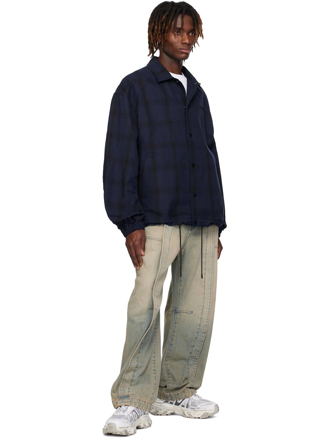 Juun. J Blue Washed Curved Jeans - 4