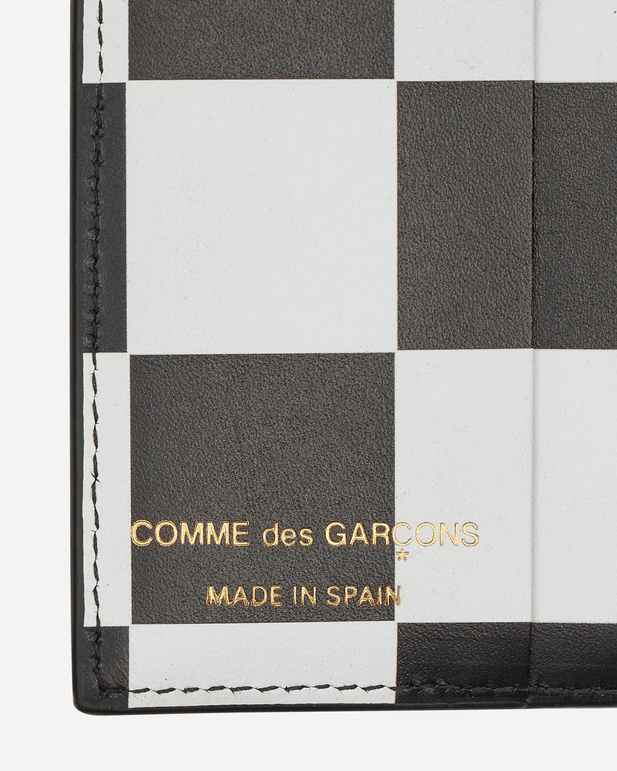 Classic Print Leather Wallet Black - 5