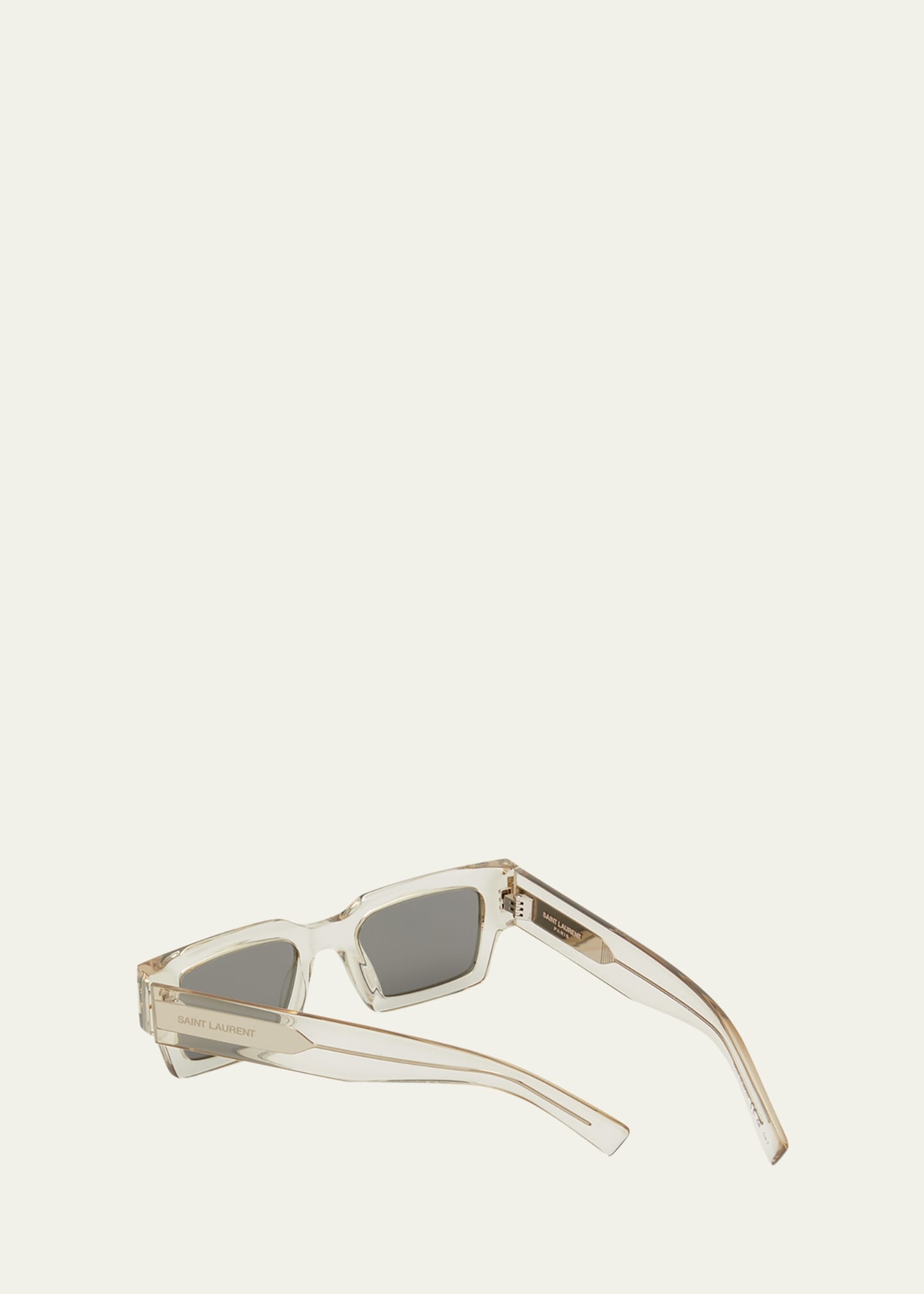 Men's Rectangle Acetate Sunglasses with Logo - 3