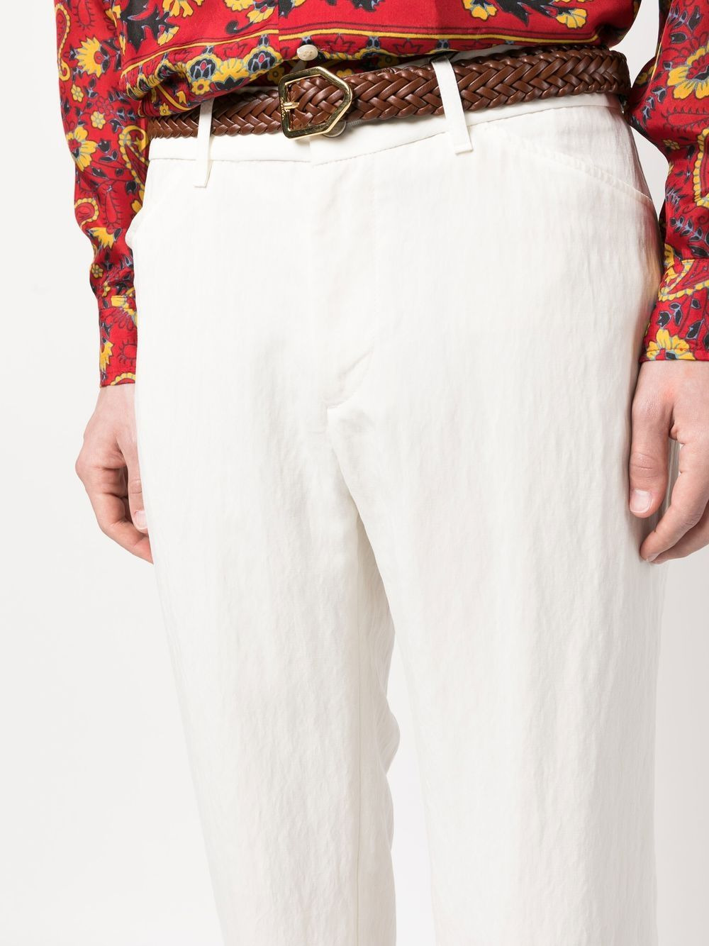 mid-rise straight-leg trousers - 5