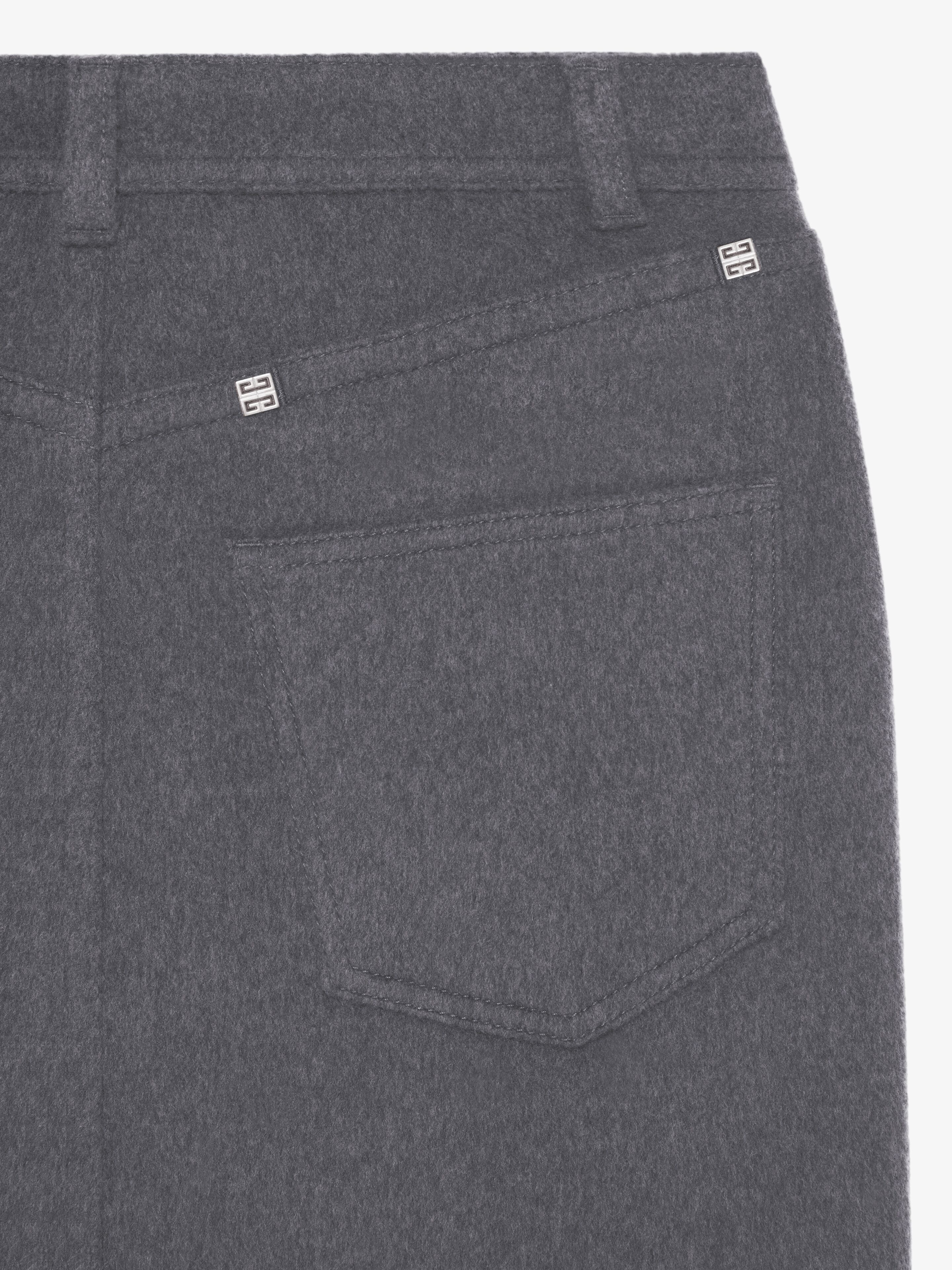 SKIRT IN WOOL AND CASHMERE WITH SLIT - 6