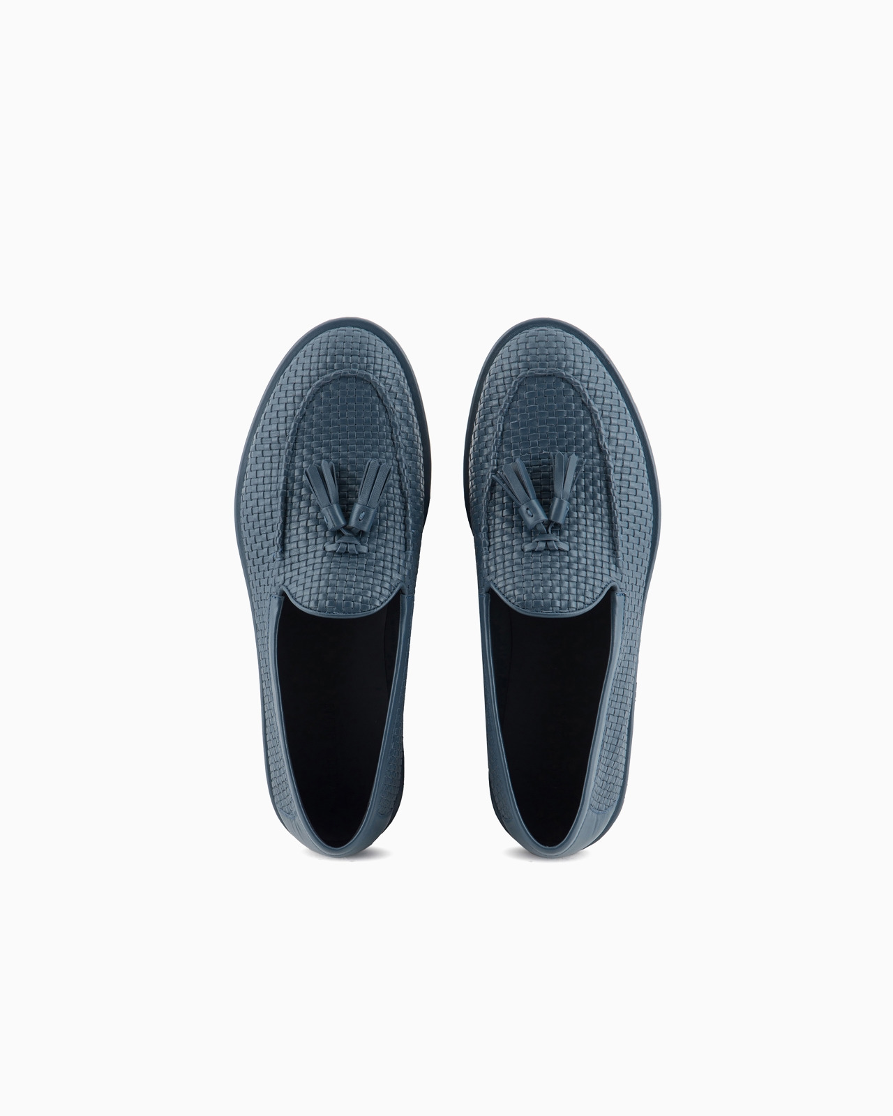 Woven nappa leather loafers with tassels - 3