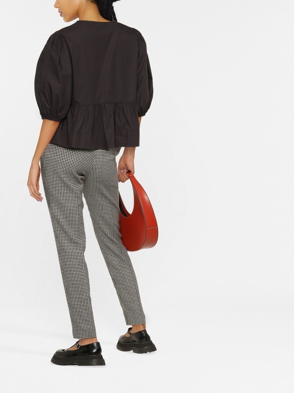 puff-sleeved peplum blouse - 4