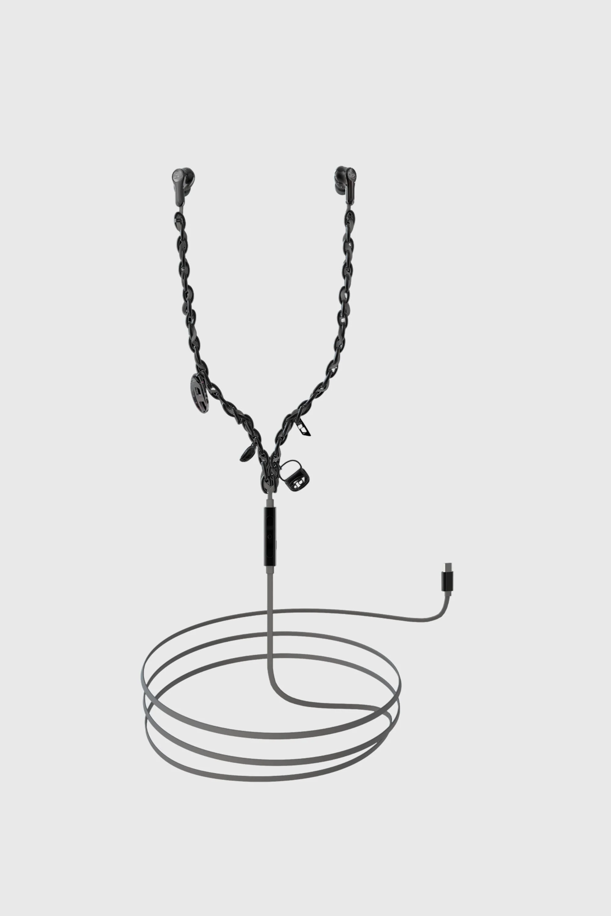 WIRED EARBUDS AND CHARMS BLACK - 1