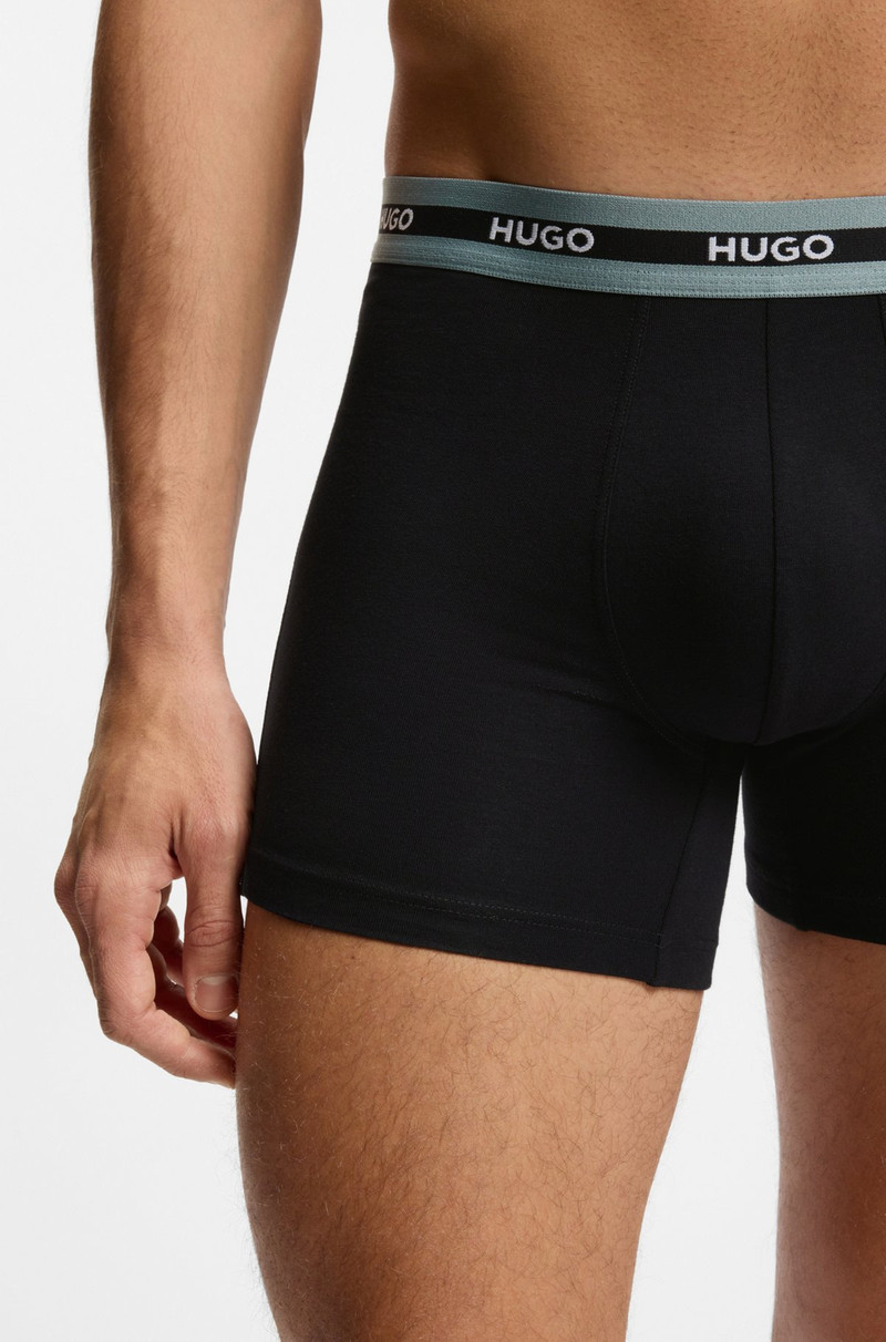 THREE-PACK OF STRETCH-COTTON BOXER BRIEFS WITH LOGOS 4