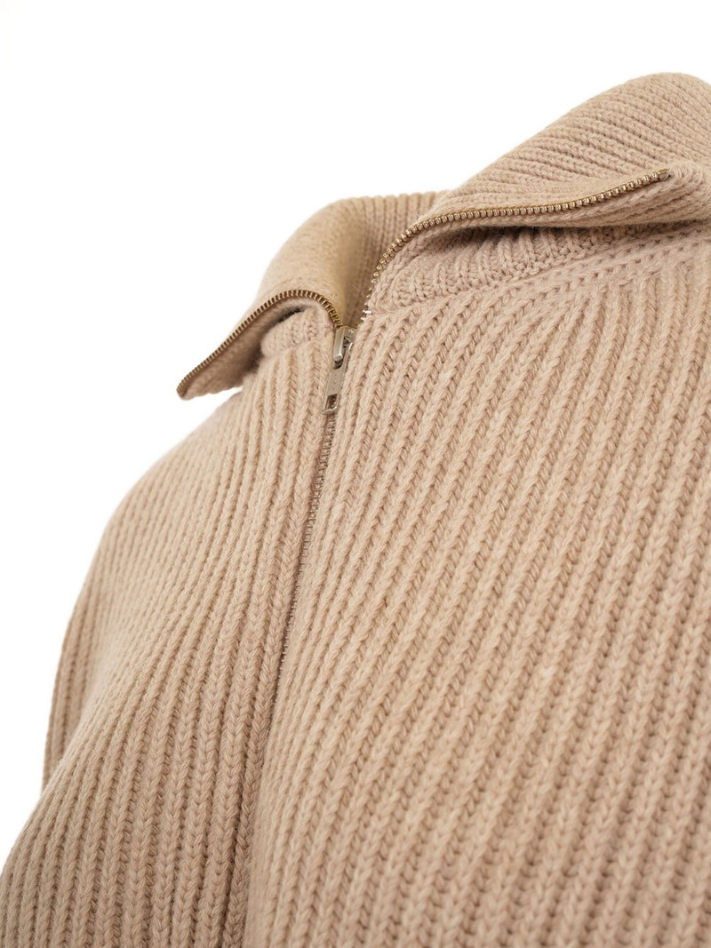 zip-up ribbed cardigan 3