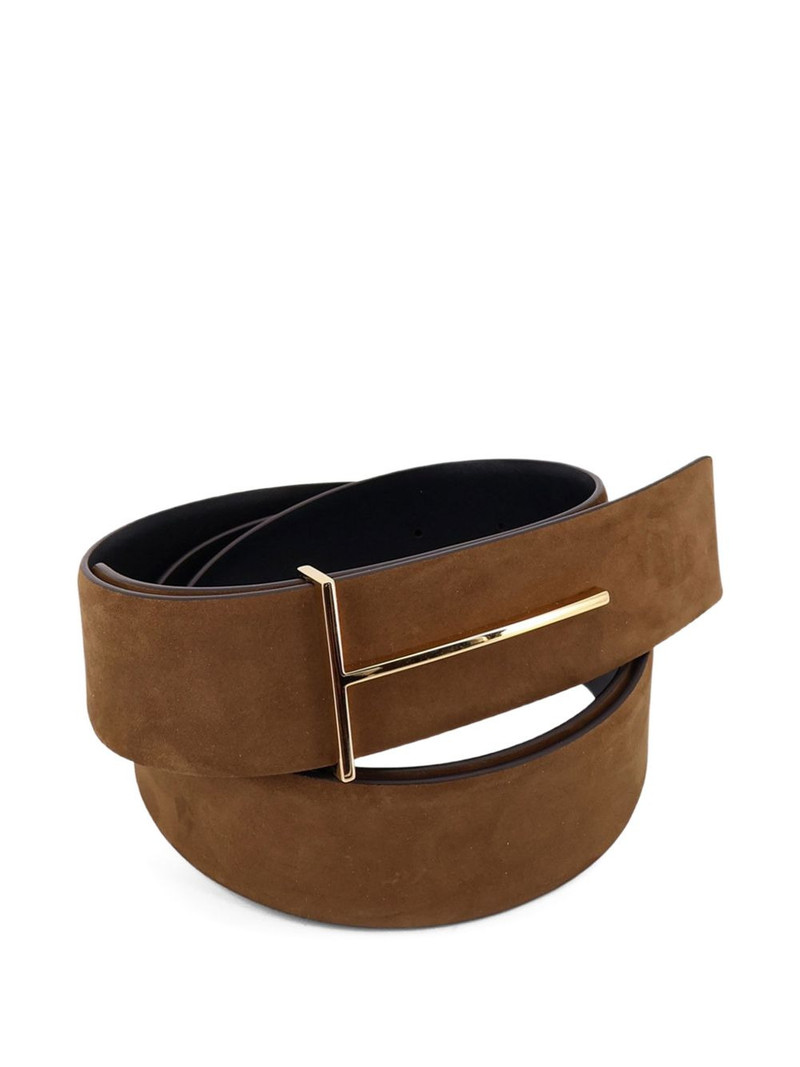 suede T-buckle belt 3
