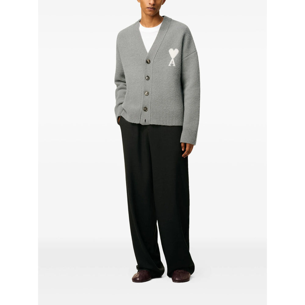 Ami Paris Grey Sweaters & Knitwear - Cardigans Men - 6