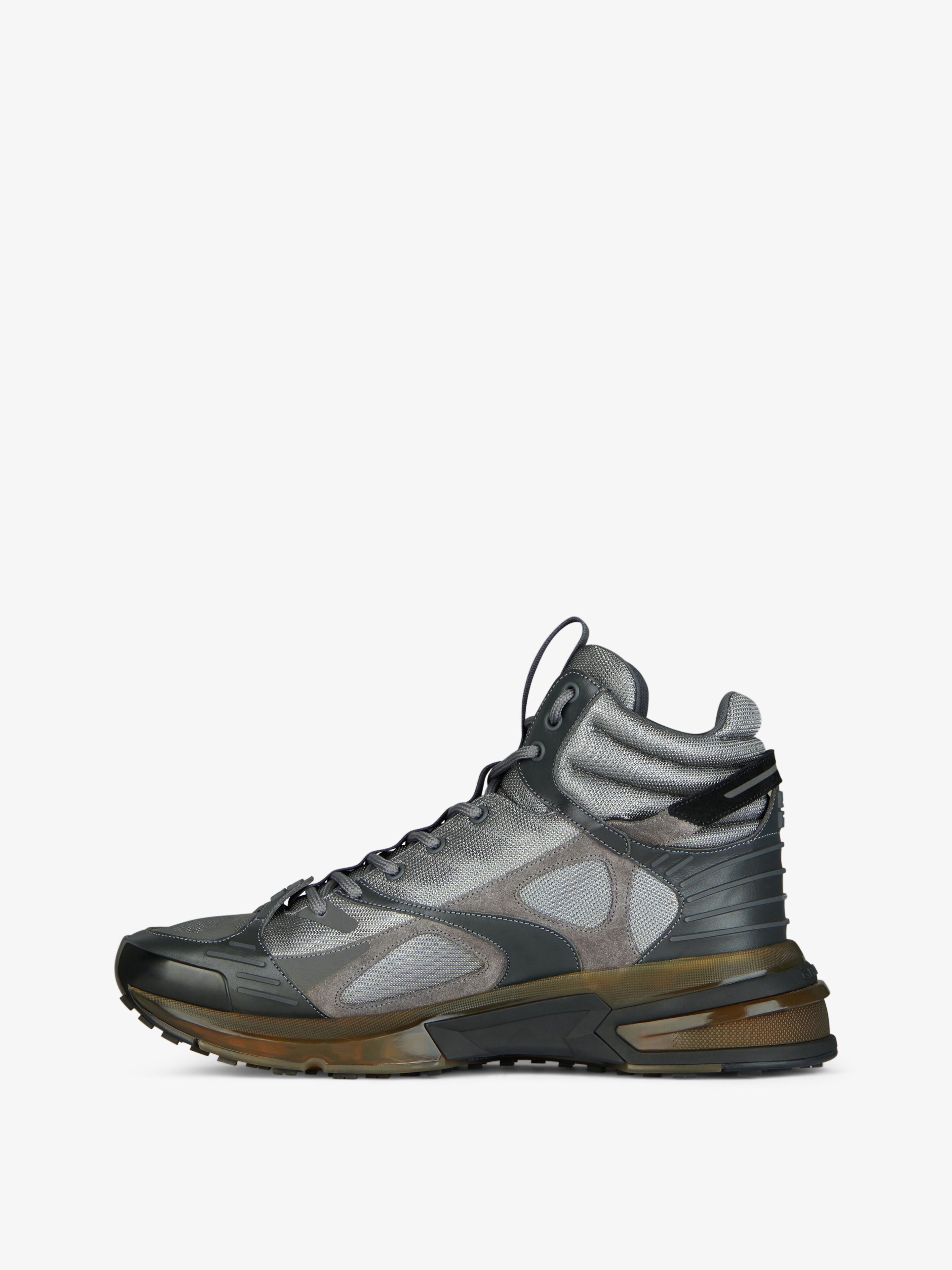 GIV 1 TR HIGH SNEAKERS IN MESH, SUEDE AND LEATHER - 3
