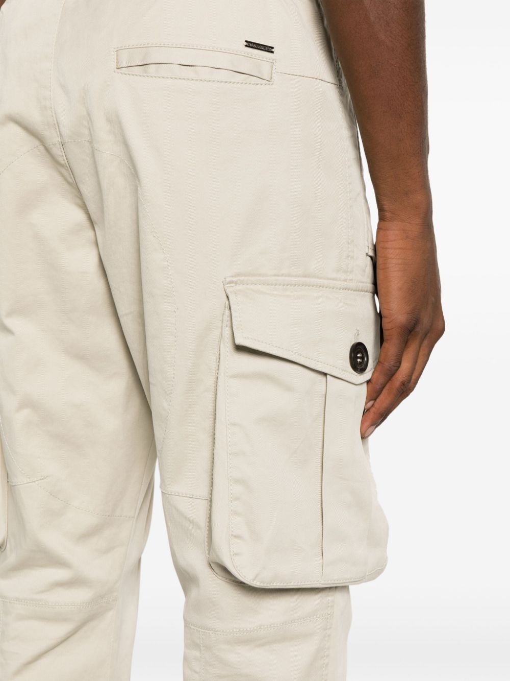 straight-leg cotton cargo trousers - 10