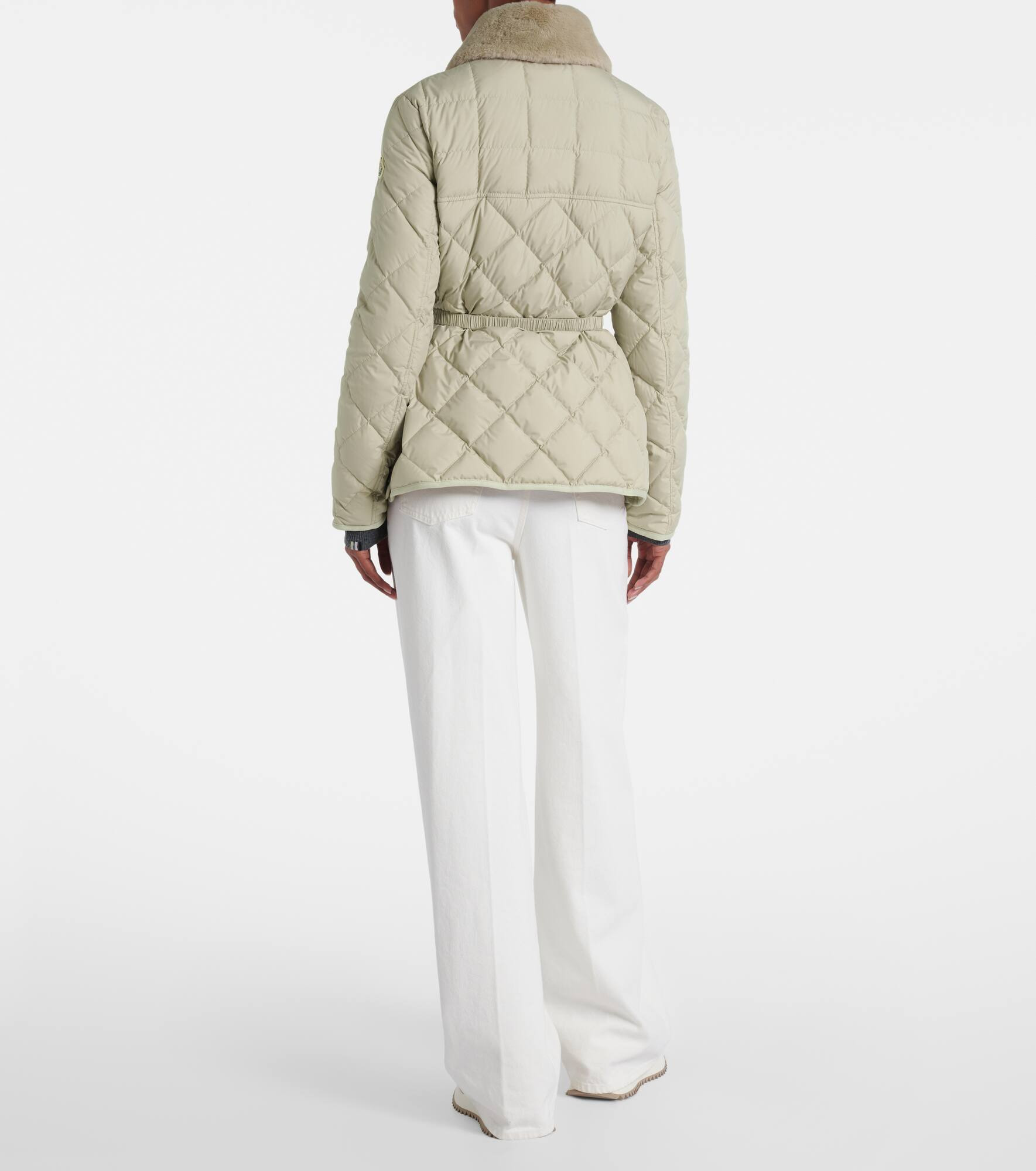 Cygne faux fur-trimmed down jacket - 3