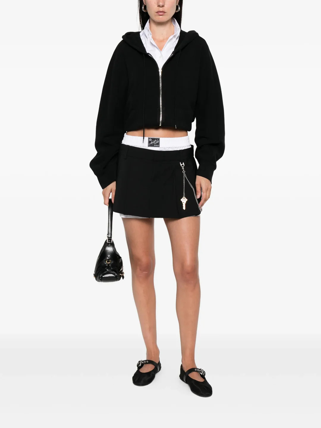 Pleated Skort With Chain - 2