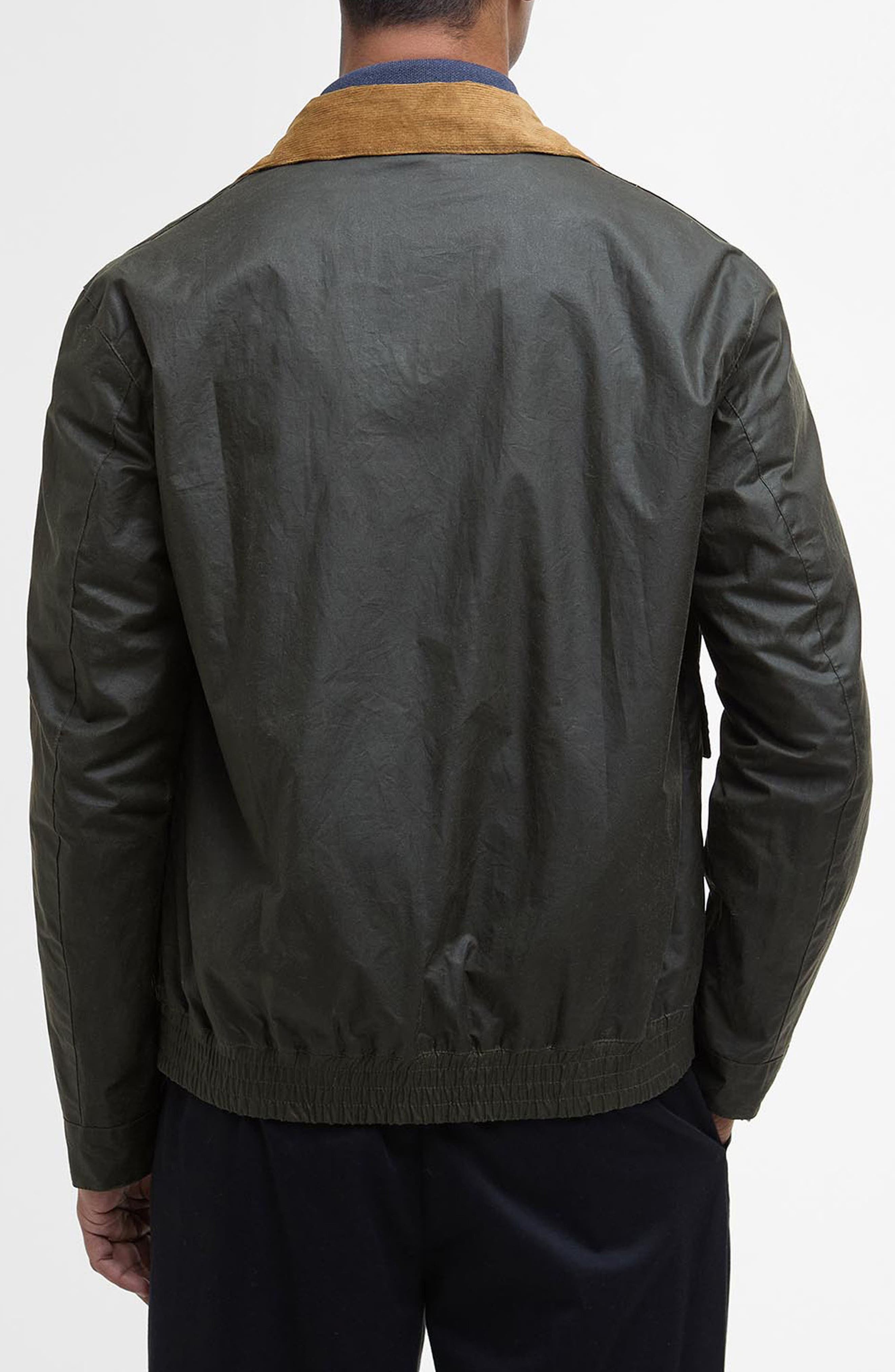 Barbour Newbury Water Resistant Waxed Cotton Jacket in Archive Olive/Heritage Check at Nordstrom - 2