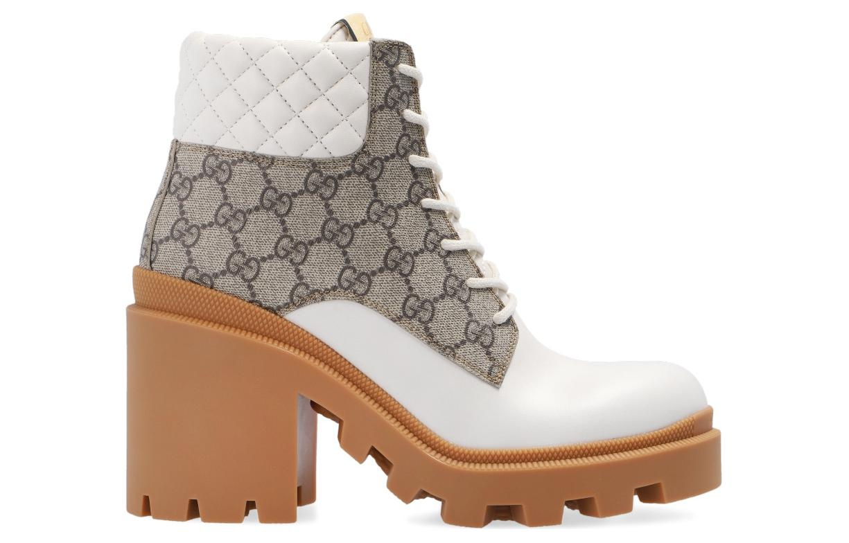 (WMNS) Gucci GG Ankle Boot 'Beige' 659691-UC810-9066 - 2