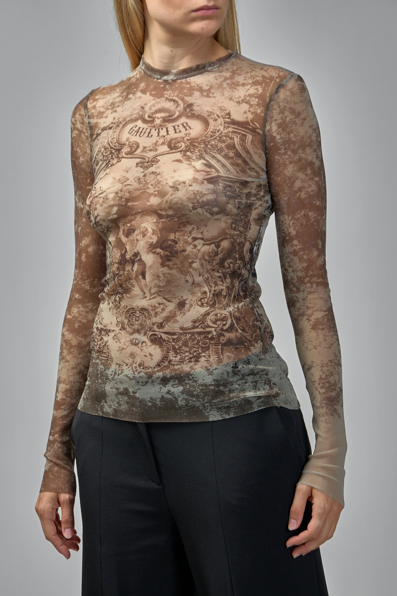 Médaillon Mesh Long Sleeve Top - 5