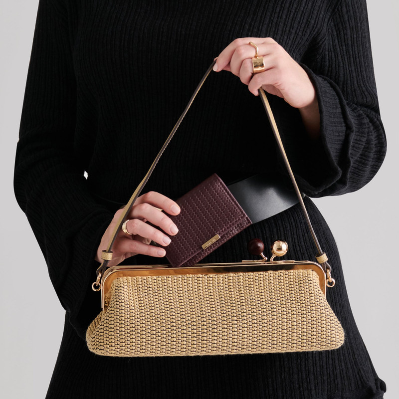 MINI-ME WALLET BURGUNDY WOVEN STELLA 4