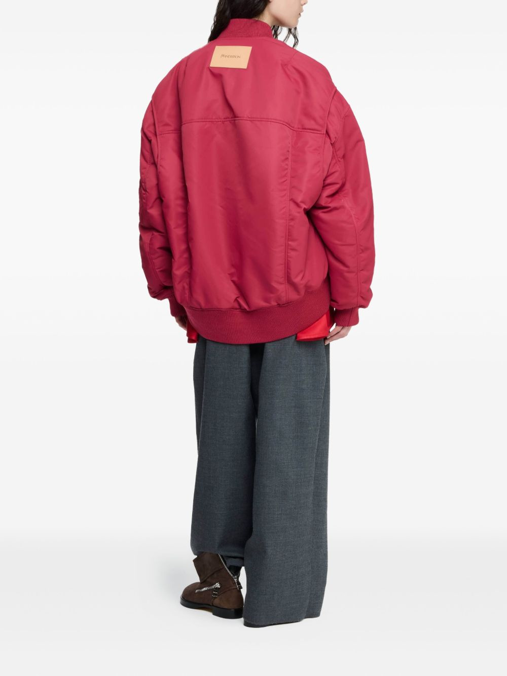 boxy zip-front bomber jacket - 3
