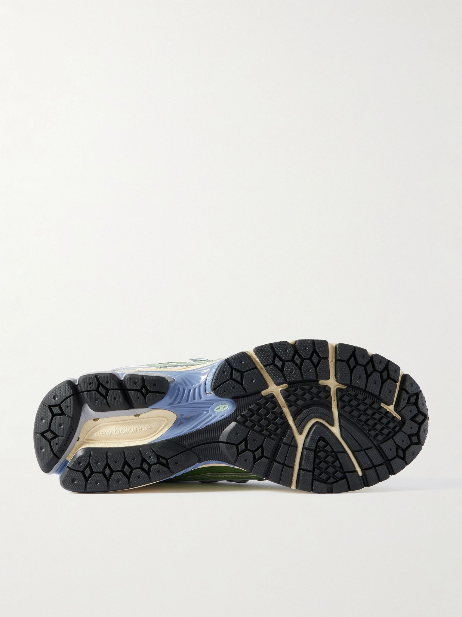 1906R Mesh and Leather Sneakers Blue - 3