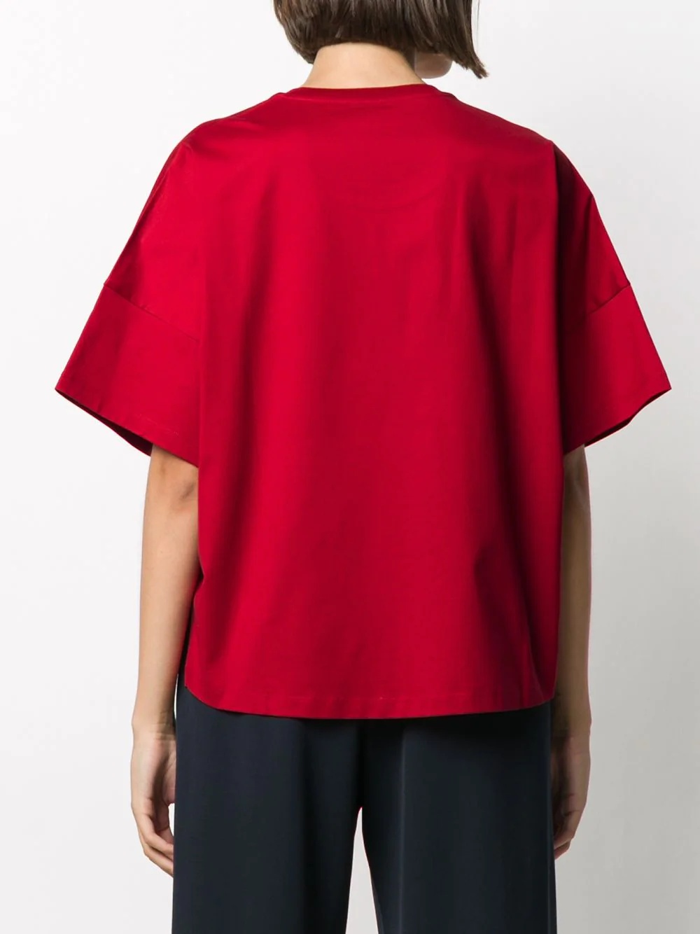 embroidered-logo oversized cotton T-shirt - 4