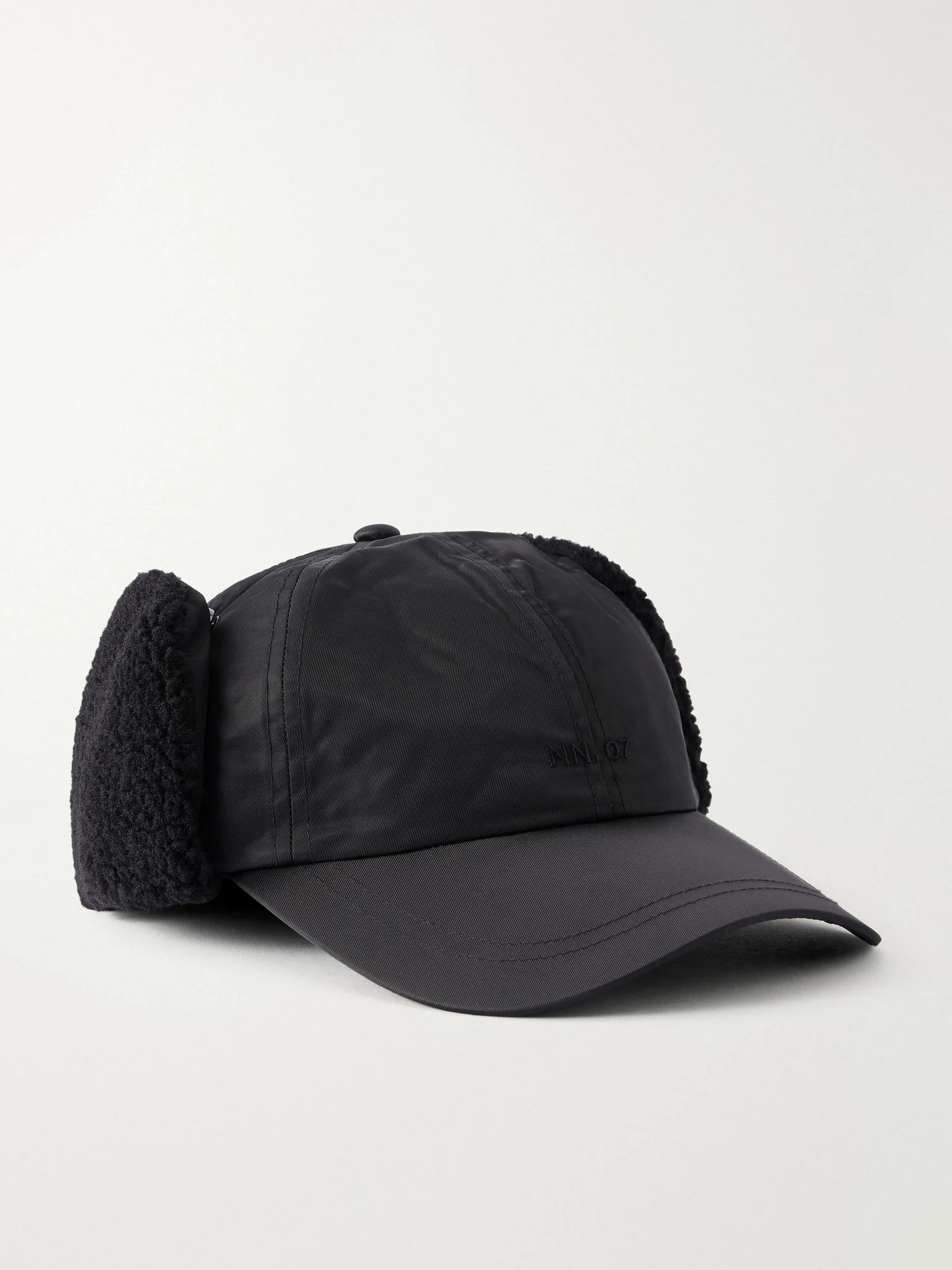 Base Trapper 90052 Plush-Trimmed Recycled Twill Cap Black - 1