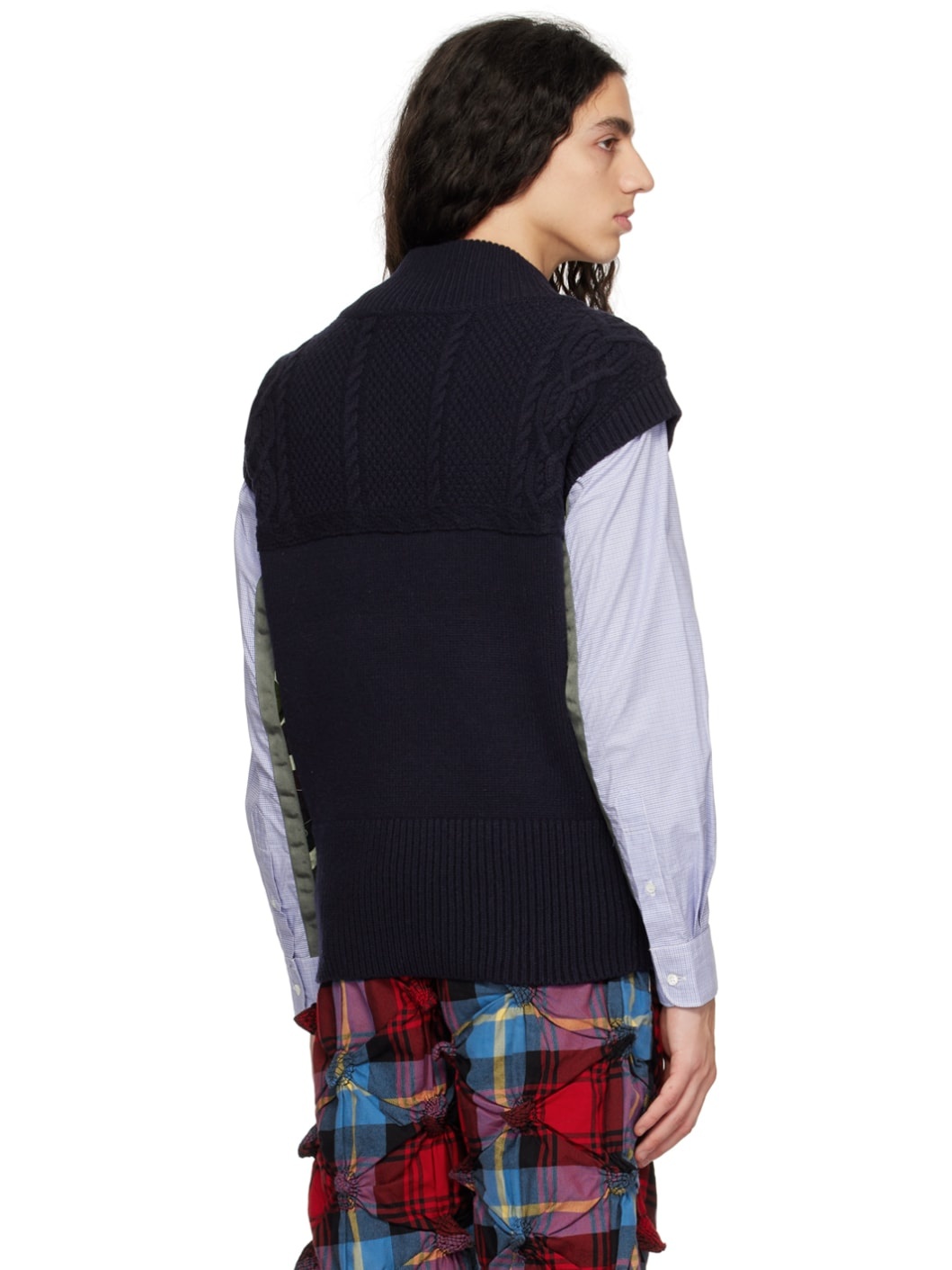 Navy Fisherman Vest - 3