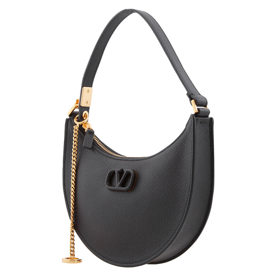 Valentino Mini V-Logo Signature Leather Hobo Bag - 2