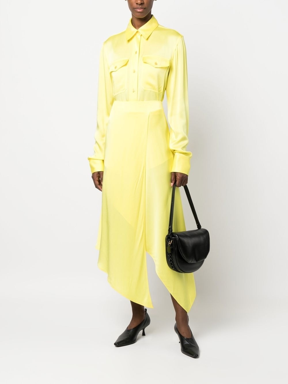 button-up satin shirt - 2